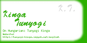 kinga tunyogi business card